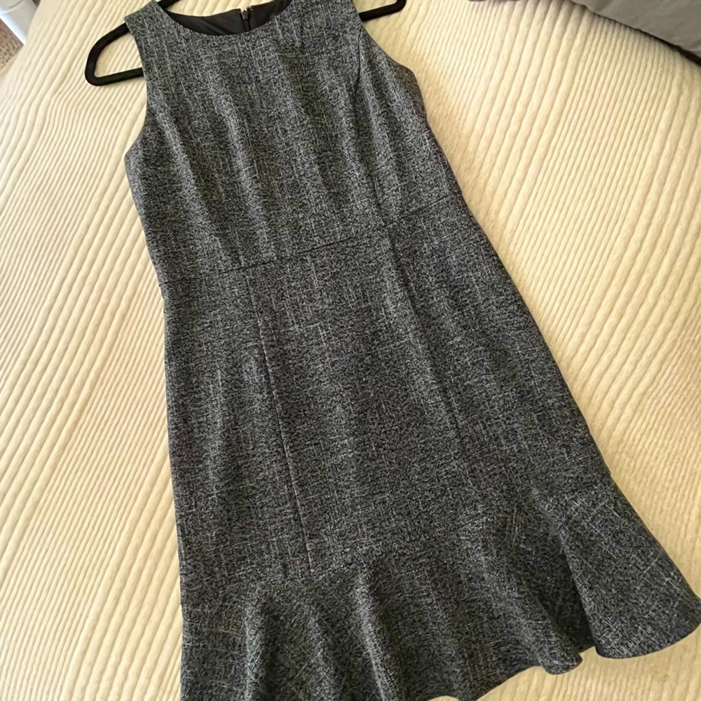 Ann Taylor Factory Peplum Gray Dress - Size 4